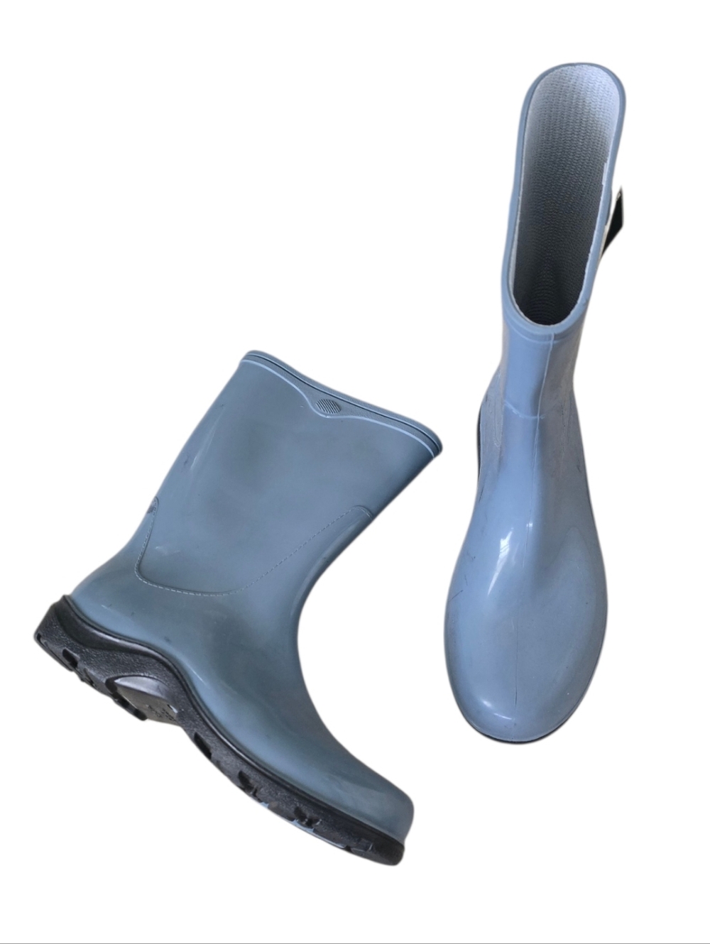 Home Garden Women's Size 9 Gray Blue Waterproof Rubber Garden Rain Boots NEW - Picture 2 of 9